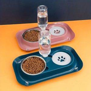 Comedero Antideslizante y Antihormigas para Mascotas | Plato Seguro para Perros y Gatos