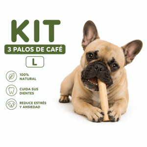 Palos de Café L para Perros (Kit x3 con Envío Gratis) | Mordedor Natural Antiansiedad