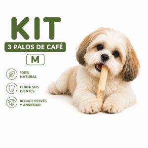 Palos de Café M para Perros (Kit x3 con Envío Gratis) | Mordedor Natural Antiansiedad