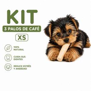 Palos de Café XS para Perros (Kit x3 con Envío Gratis) | Mordedor Natural Antiansiedad