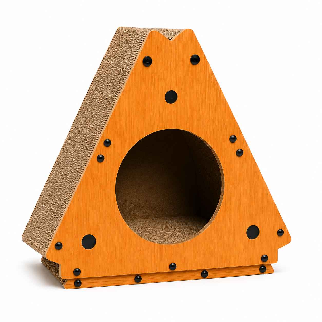 Rascador Triangular para Gatos de Cartón Corrugado | Rascador para Afilar Uñas - Imagen 2