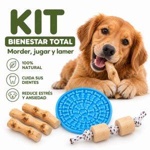 Kit Bienestar Total para Perros (Envío Gratis) | Morder, Jugar y Lamer